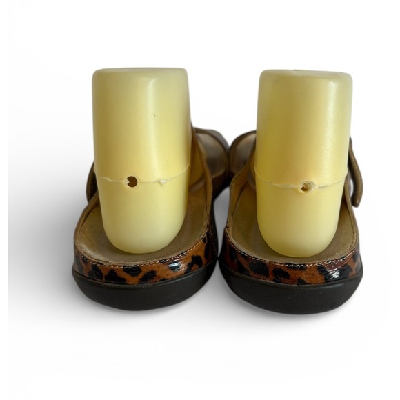 Mephisto Leopard Print Leather Adjustable Buckle Slide Sandals Women 8.5 EU 39 - Picture 7 of 7